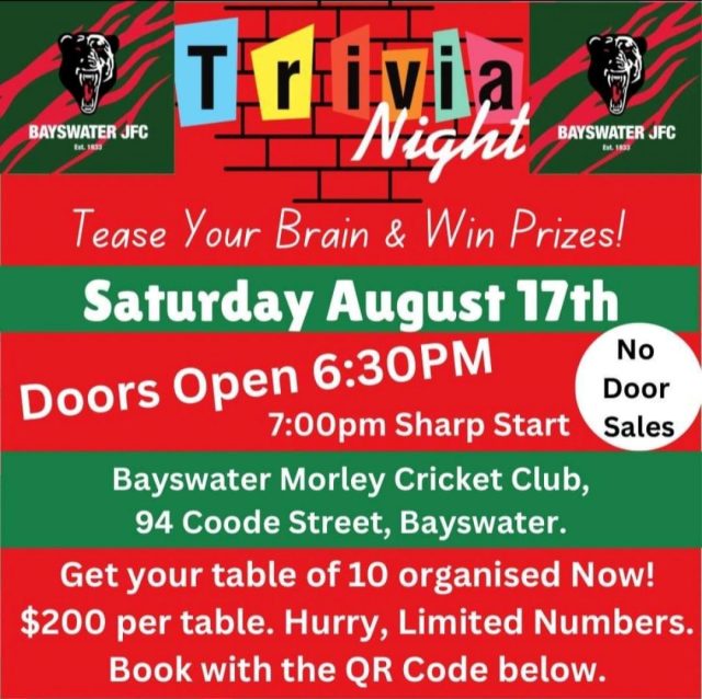 Trivia Night – Aug 17th 2024